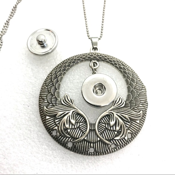 Vintage hoop Necklace Handmade 20mm snap SN20 - Picture 7 of 7